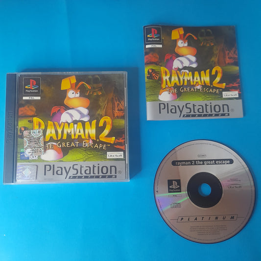 Rayman 2 - The Great Escape - Playstation 1 - ps1  - Platinum